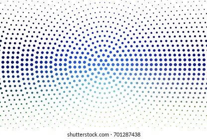 Light Blue, Green vector banner set of circles, spheres. Donuts Background. Creative Design Templates. Technology halftone illustration.