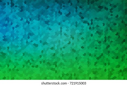 Light Blue, Green vector banner with circles, spheres. Abstract spots. Background of Art bubbles in halftone style with colored gradient.