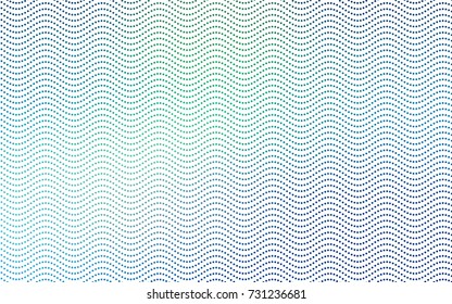 Light Blue, Green vector banner with circles, spheres. Abstract spots. Background of Art bubbles in halftone style with colored gradient.