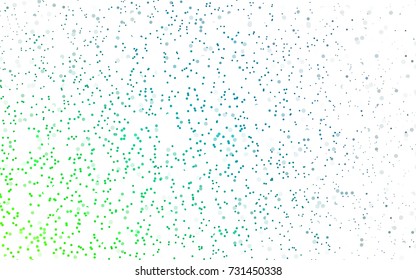 Light Blue, Green vector banner with circles, spheres. Abstract spots. Background of Art bubbles in halftone style with colored gradient.