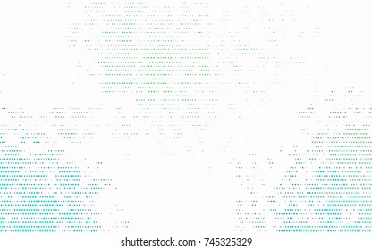 Light Blue, Green vector banner with circles, spheres. Abstract spots. Background of Art bubbles in halftone style with colored gradient.