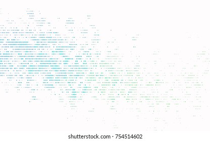 Light Blue, Green vector banner with circles, spheres. Abstract spots. Background of Art bubbles in halftone style with colored gradient.