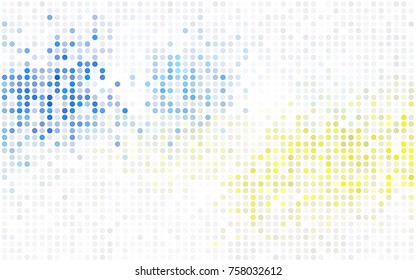 Light Blue, Green vector banner with circles, spheres. Abstract spots. Background of Art bubbles in halftone style with colored gradient.