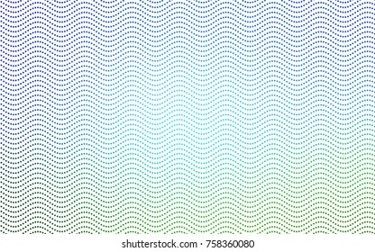 Light Blue, Green vector banner with circles, spheres. Abstract spots. Background of Art bubbles in halftone style with colored gradient.
