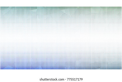 Light Blue, Green vector banner set of circles, spheres. Donuts Background. Creative Design Templates. Technology halftone illustration.