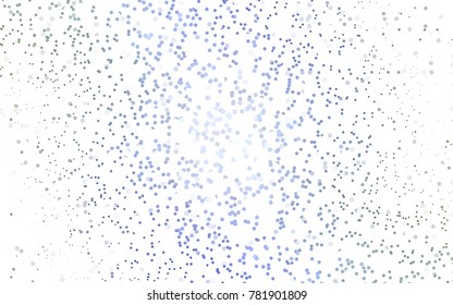 Light Blue, Green vector banner with circles, spheres. Abstract spots. Background of Art bubbles in halftone style with colored gradient.