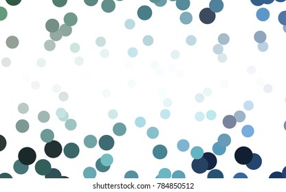 Light Blue, Green vector banner with circles, spheres. Abstract spots. Background of Art bubbles in halftone style with colored gradient.