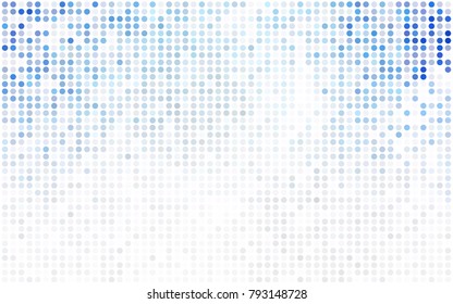Light Blue, Green vector banner with circles, spheres. Abstract spots. Background of Art bubbles in halftone style with colored gradient.