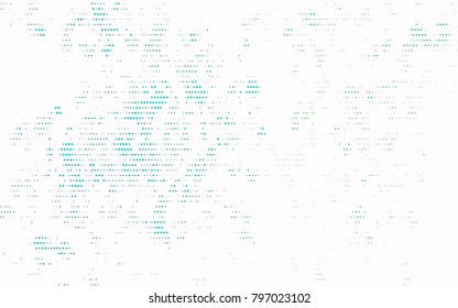 Light Blue, Green vector banner with circles, spheres. Abstract spots. Background of Art bubbles in halftone style with colored gradient.