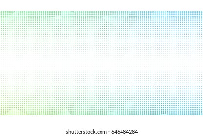 Light Blue, Green Vector Banners Set Of Circles, Spheres. Abstract Spots. Art Background Of Bubbles In Halftone Style With Colored Gradient.