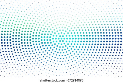 Light Blue, Green vector banners set of circles, spheres. Abstract spots. Art Background of bubbles in halftone style with colored gradient.