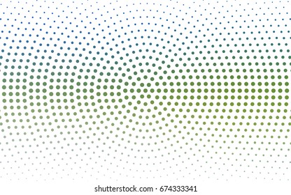Light Blue, Green vector banners set of circles, spheres. Abstract spots. Art Background of bubbles in halftone style with colored gradient.