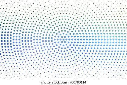 Light Blue, Green vector banners set of circles, spheres. Abstract spots. Art Background of bubbles in halftone style with colored gradient.