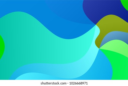 Light Blue, Green vector bent template. Shining crooked illustration in a brand-new style. The textured pattern can be used for background.