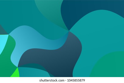 Light Blue, Green vector bent template. Geometric illustration in Origami style with gradient.  The textured pattern can be used for background.