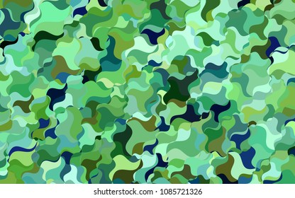 Light Blue, Green vector bent pattern. Modern geometrical abstract illustration with gradient bandy lines. The completely new template can be used for your brand book.