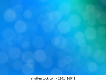 Light Blue, Green vector blur pattern. A completely new color illustration in a bokeh style. Brand new design for your business.