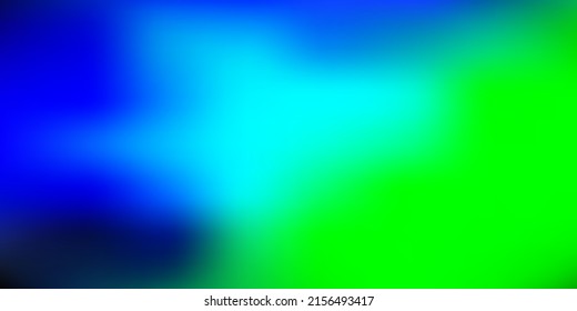 Textura azul claro, verde vectorial borrosa. Ilustración abstracta de gradiente colorido en estilo borroso. Tu negocio.