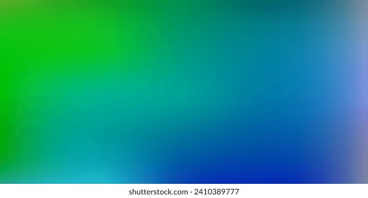 Fondo azul claro, verde de desenfoque vectorial. Ilustración colorida con gradiente en estilo de medio tono. La mejor opción para tu diseño.