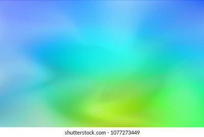 Light Blue, Green vector blurred shine abstract cover. An elegant bright illustration with gradient. The textured pattern can be used for background.
