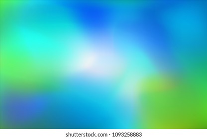 Light Blue, Green vector blurred pattern. Glitter abstract illustration with an elegant design. The template can be used as a background of a cell phone.