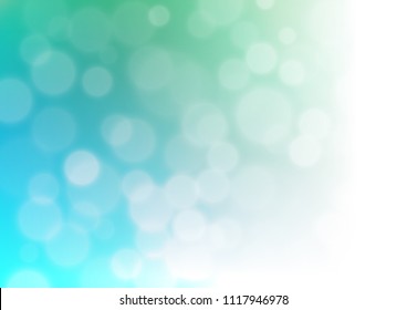 Light Blue, Green vector blurred shine abstract bokeh pattern. An elegant bright illustration with gradient. The template for backgrounds of cell phones.