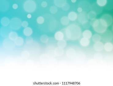 Light Blue, Green vector blurred bright bokeh background. Modern geometrical abstract illustration with gradient. A completely new design for your business.