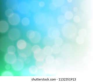 Light Blue, Green vector blurred shine abstract template. A completely new color illustration in a bokeh style. The background for your creative designs.