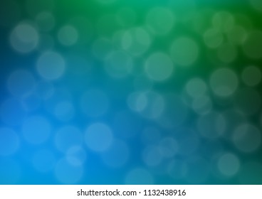 Light Blue, Green vector blurred and colored template. A completely new color illustration in a bokeh style. The template for backgrounds of cell phones.