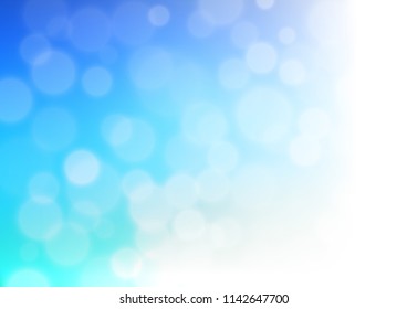 Light Blue, Green vector blurred bright bokeh template. Colorful illustration in abstract style with gradient. The background for your creative designs.