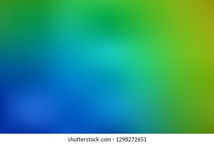 Light Blue, Green vector blurred shine abstract template. A completely new colored illustration in blur style. Background for a cell phone.