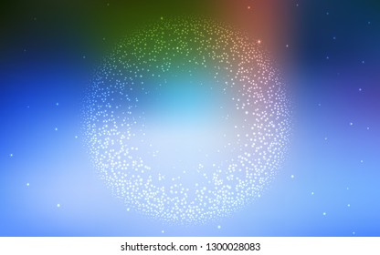 Light Blue, Green vector blurred bright template. Creative illustration in halftone style with gradient. The best blurred design for your business.