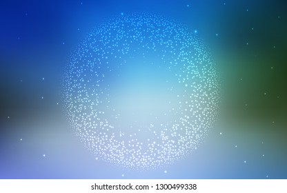 Light Blue, Green vector blurred shine abstract template. Modern abstract illustration with gradient. Elegant background for a brand book.