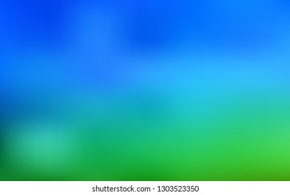Light Blue, Green vector blurred shine abstract background. Creative illustration in halftone style with gradient. New way of your design.