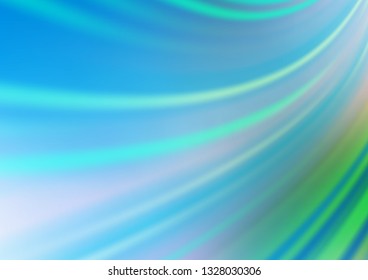 Light Blue, Green vector blurred shine abstract background. Glitter abstract illustration with an elegant design. The template for backgrounds of cell phones.