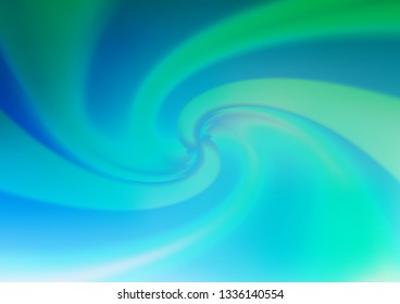 Light Blue, Green vector blurred bright template. Modern geometrical abstract illustration with gradient. The template can be used for your brand book.