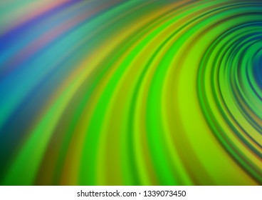 Light Blue, Green vector blurred shine abstract template. A vague abstract illustration with gradient. The template can be used for your brand book.