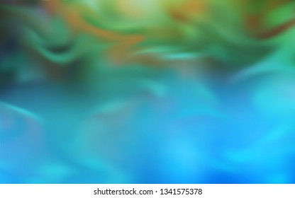 Light Blue, Green vector blurred shine abstract background. A completely new colored illustration in blur style. Blurred design for your web site.