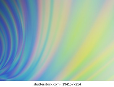 Light Blue, Green vector blurred shine abstract template. A completely new color illustration in a bokeh style. A completely new design for your business.
