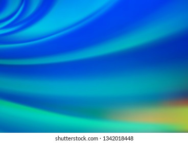 Light Blue, Green vector blurred shine abstract background. Creative illustration in halftone style with gradient. A completely new template for your design.