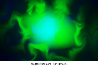 Light Blue, Green vector blurred shine abstract template. Creative illustration in halftone style with gradient. Background for designs.