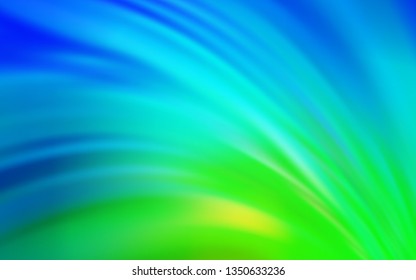 Light Blue, Green vector blurred background. Creative illustration in halftone style with gradient. New style for your business design.