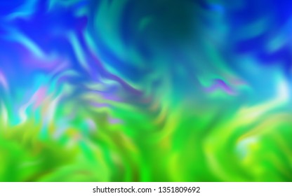 Light Blue, Green vector blurred shine abstract texture. Colorful illustration in abstract style with gradient. The best blurred design for your business.