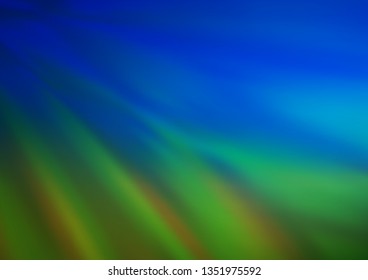 Light Blue, Green vector blurred and colored background. A completely new color illustration in a bokeh style. Brand new design for your business.