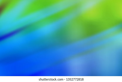 Light Blue, Green vector blurred shine abstract background. Glitter abstract illustration with gradient design. Background for a cell phone.