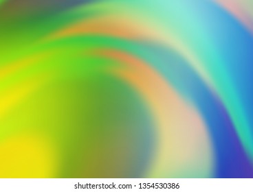 Light Blue, Green vector blurred shine abstract template. Creative illustration in halftone style with gradient. The template can be used for your brand book.