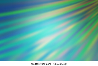 Light Blue, Green vector blurred background. Creative illustration in halftone style with gradient. Completely new design for your business.