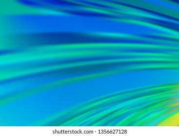 Light Blue, Green vector blurred shine abstract pattern. Colorful illustration in abstract style with gradient. The template for backgrounds of cell phones.
