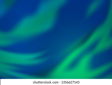 Light Blue, Green vector blurred shine abstract template. A vague abstract illustration with gradient. A completely new template for your design.