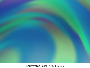 Light Blue, Green vector blurred shine abstract template. An elegant bright illustration with gradient. The template for backgrounds of cell phones.